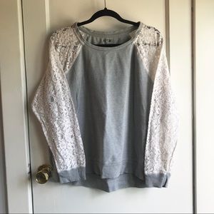 APT.9 Lace sleaved sweatshirt